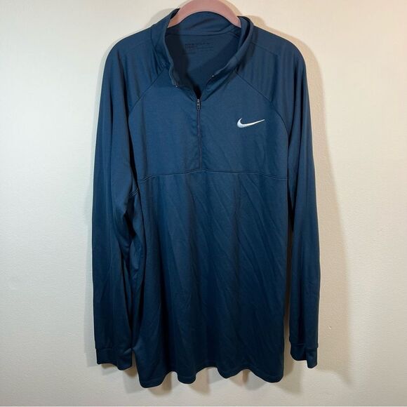 ✨ Nike Golf Men’s Blue Quarter Zip XXL - Picture 1 of 11